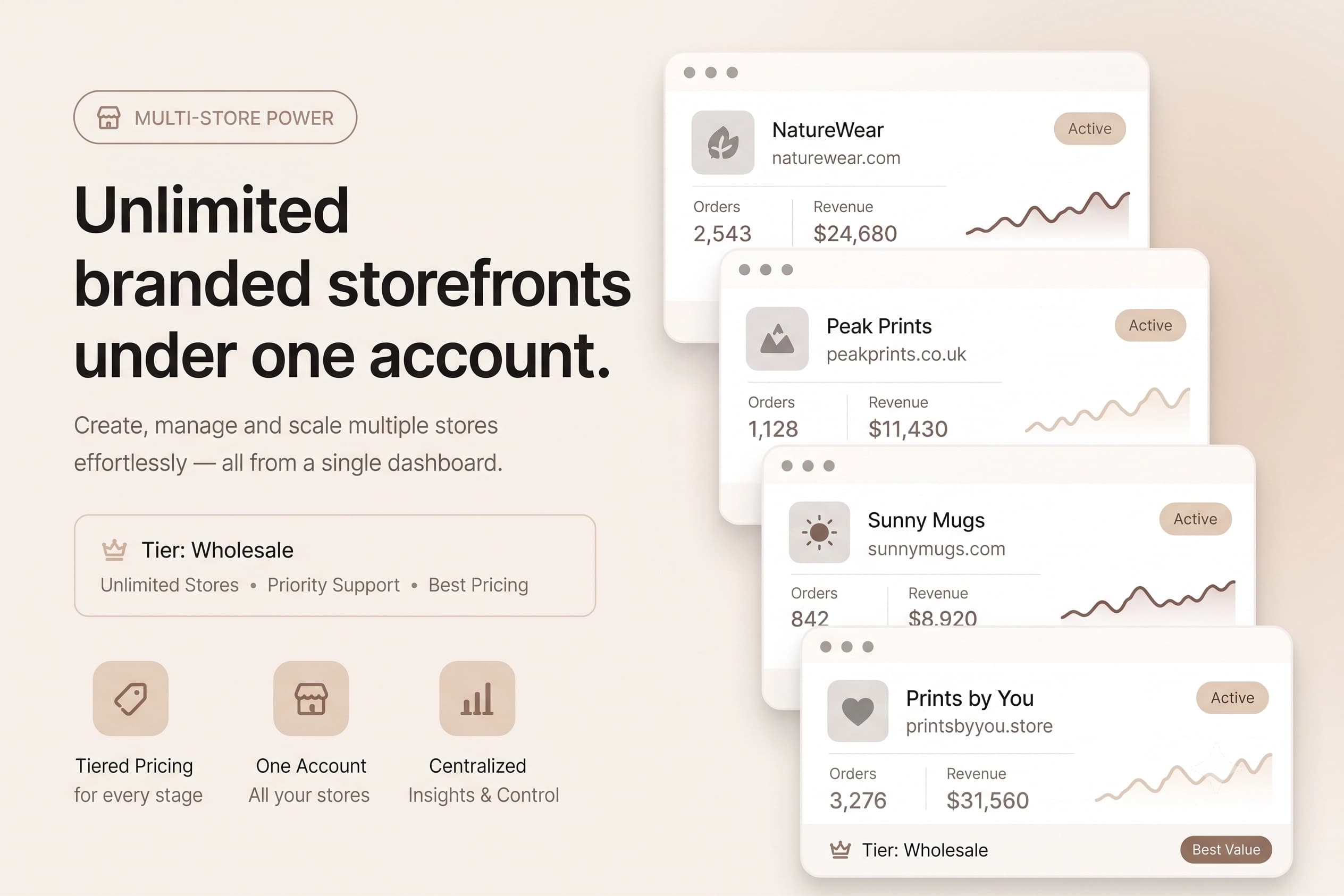 Own customer data and analytics interface visual