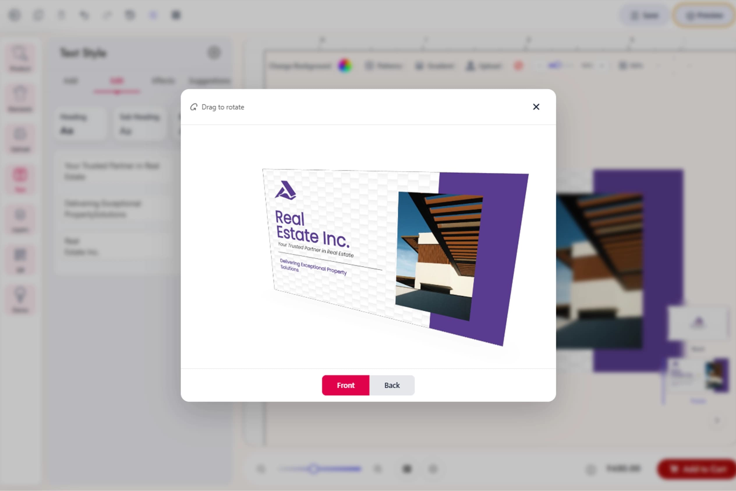 Live 3D product customizer interface preview