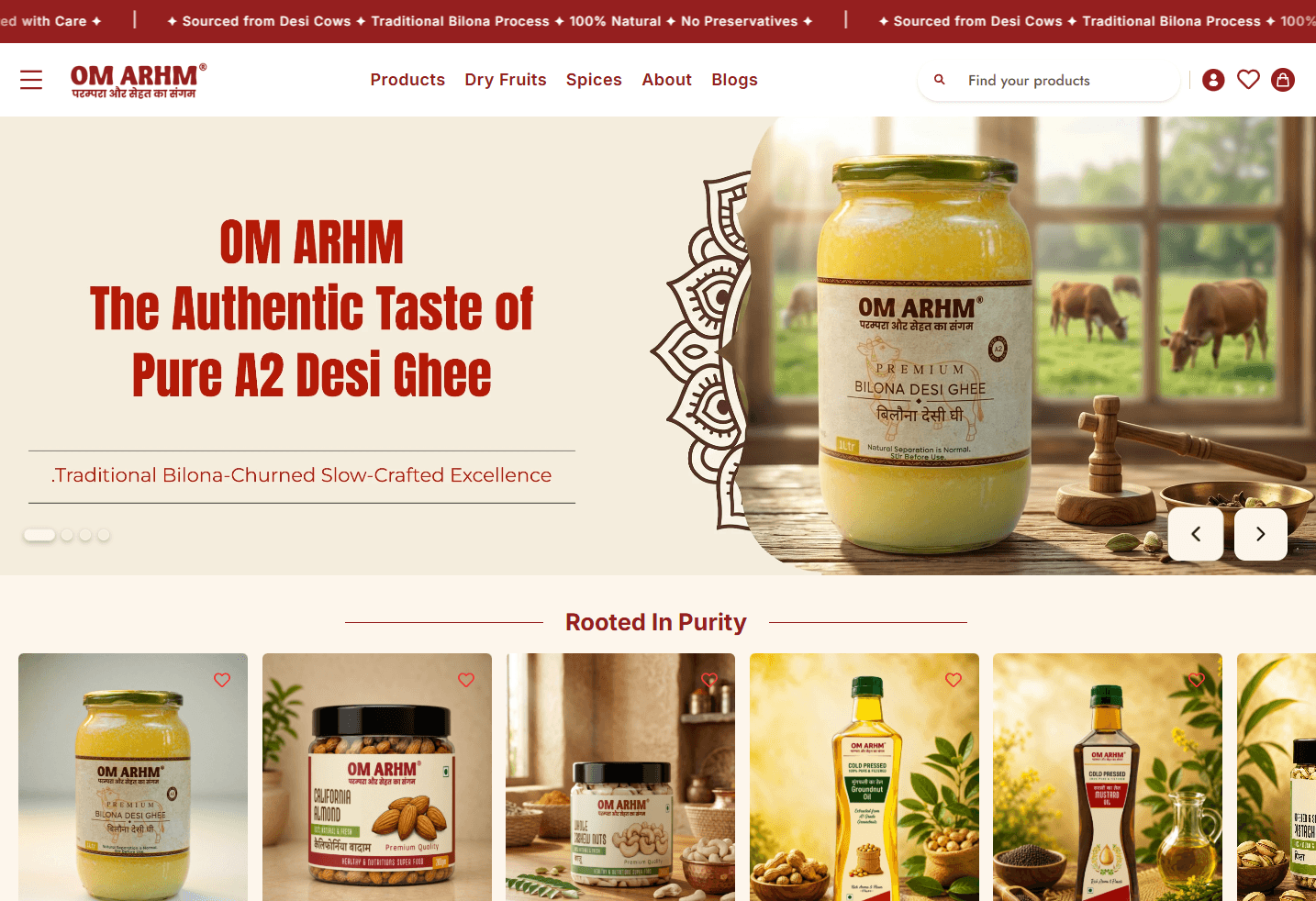 Om Arhm Storefront Mockup