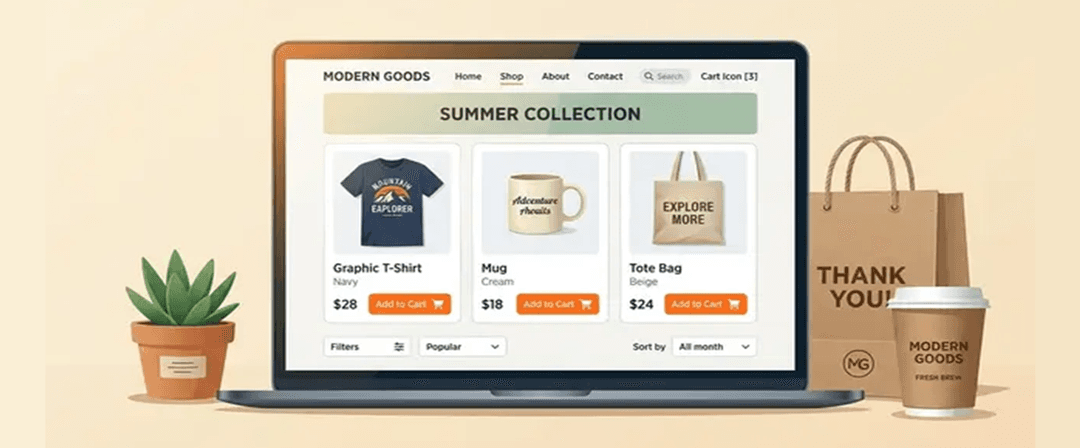 PODStoreFront Store Mockup Scene