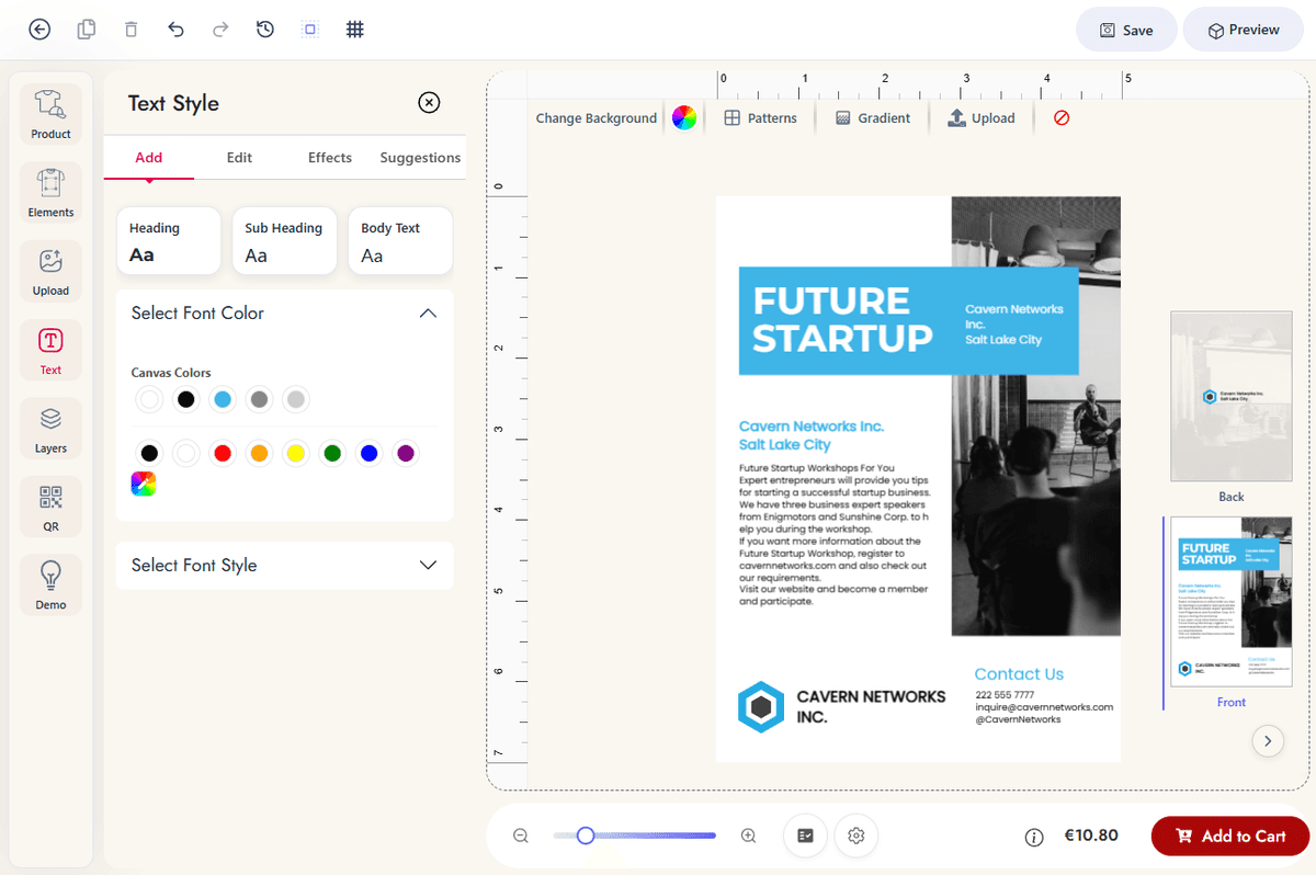 Large Format 3D Customizer Preview
